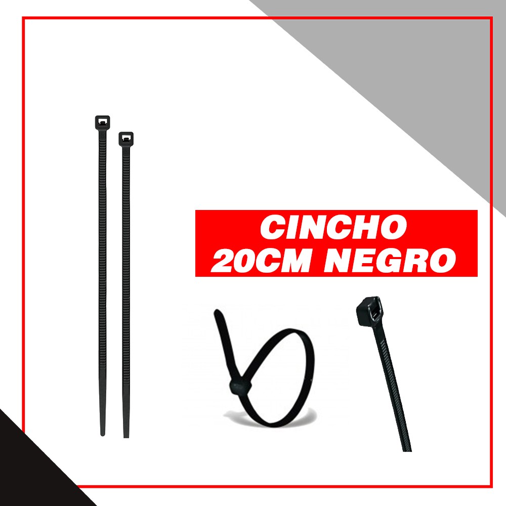 CIN-4020N CINCHO 20CM NEGRO 50 PZAS VOLTECH (10)